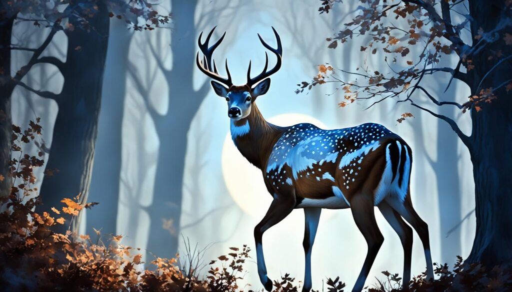 moonlit piebald deer encounters