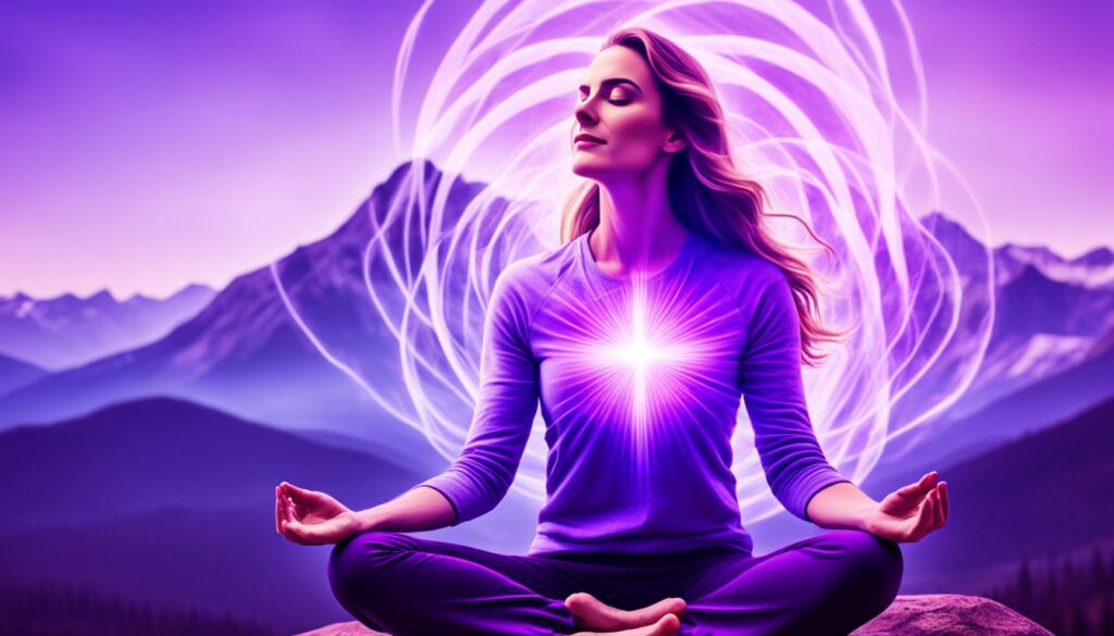 seeing purple with closed eyes spiritual