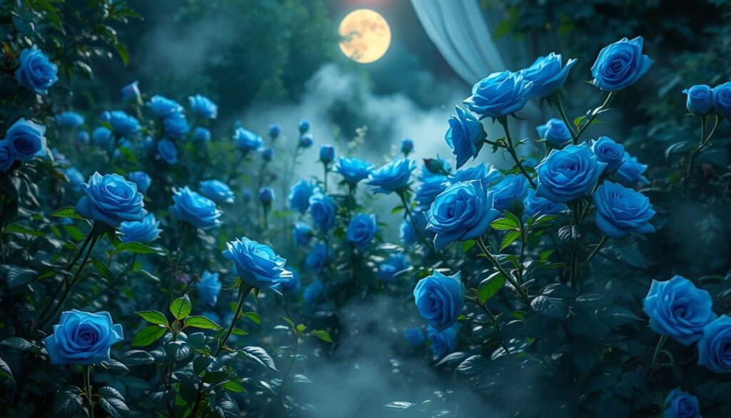 blue roses