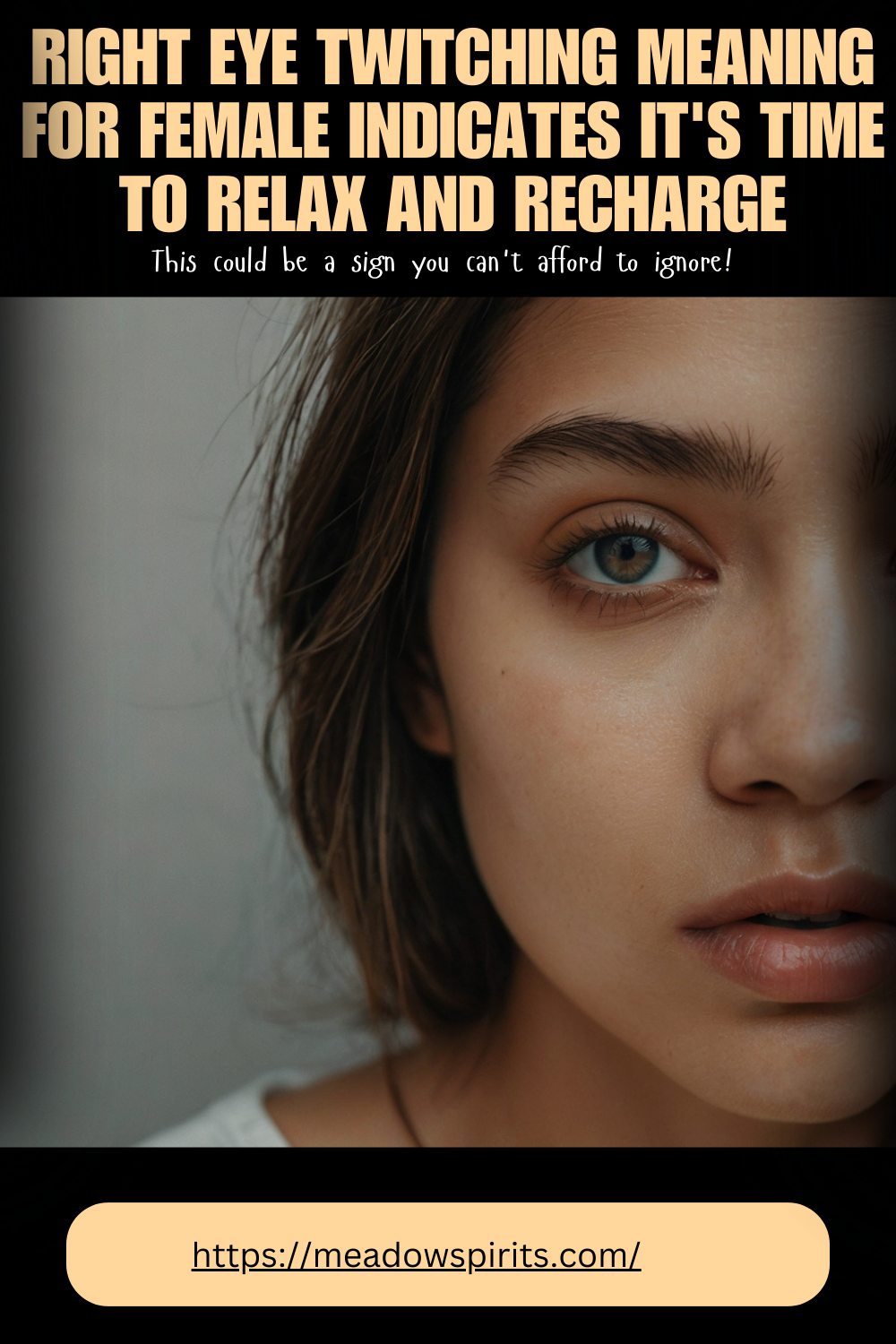 right eye twitching meaning for female