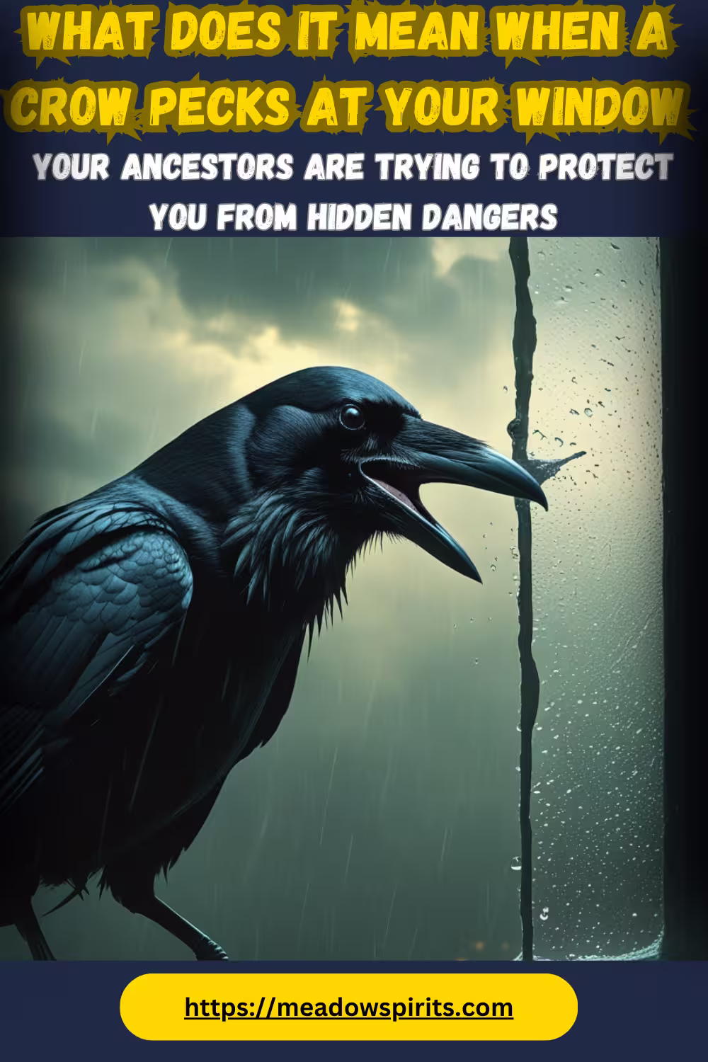 What does it mean when a crow pecks at your window