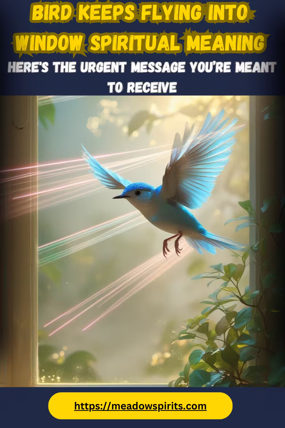 bird keeps flying into window spiritual meaning