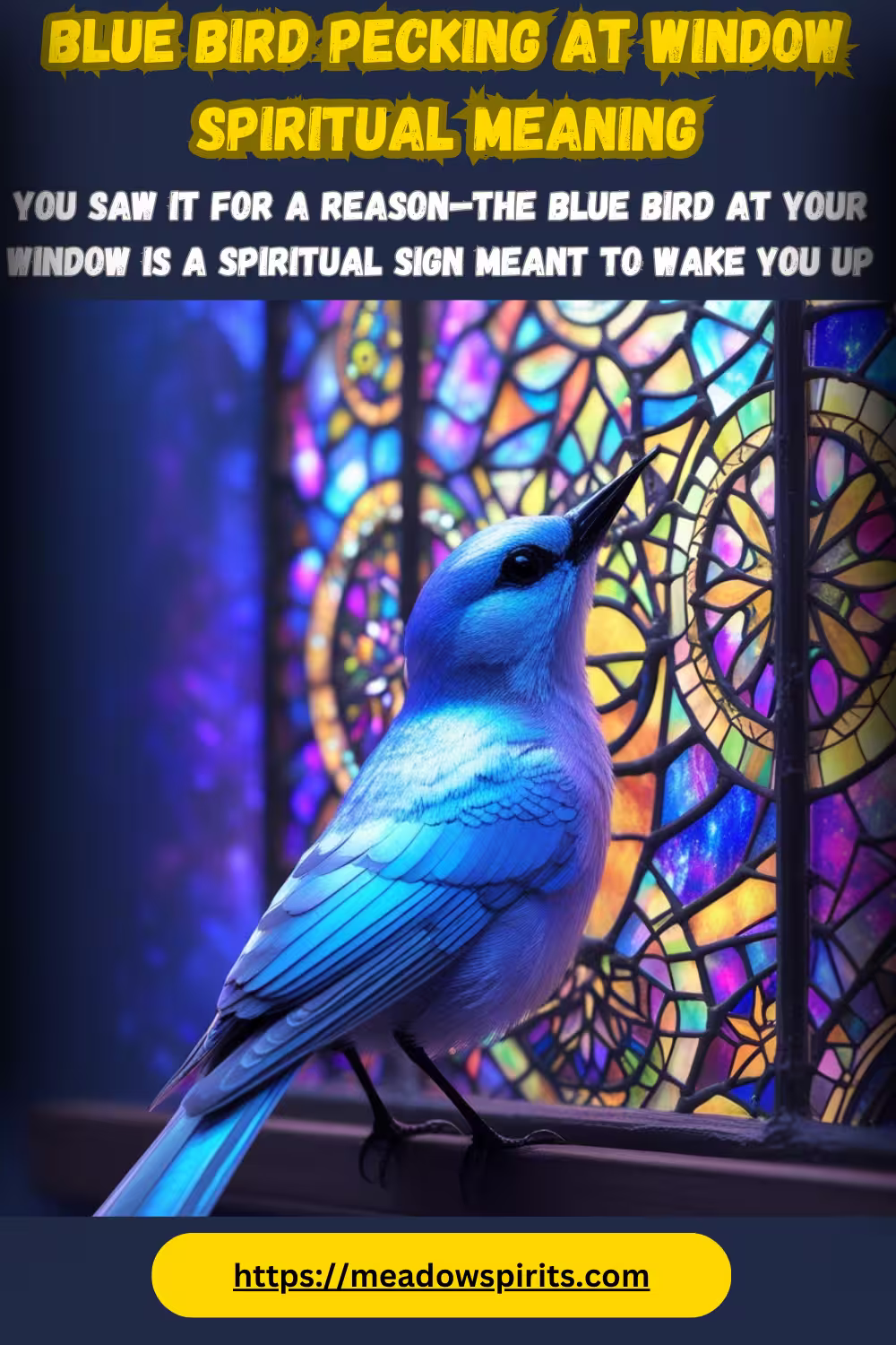 blue bird pecking at window spiritual meaning1